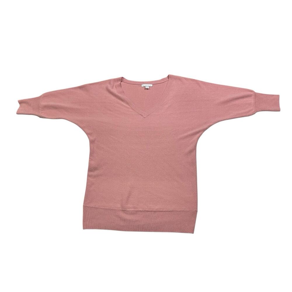 New York and Company V Neck Acrylic Oversized Sweater Womens S Coquette Girly - Picture 2 of 9